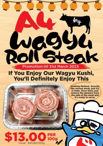 DON-DON-DONKI-A4-Wagyu-Roll-Steak-Deal-350x495 Now till 31 Mar 2023: DON DON DONKI A4 Wagyu Roll Steak Deal