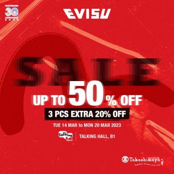 Evisu-Special-Sale-at-TakashimayaEvisu-Special-Sale-at-Takashimaya-350x350 Now till 20 Mar 2023: Evisu Special Sale at Takashimaya