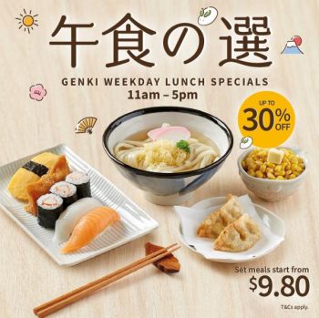 Genki-Sushi-Weekday-Lunch-Promotion-350x349 22 Mar 2023 Onward: Genki Sushi Weekday Lunch Promotion