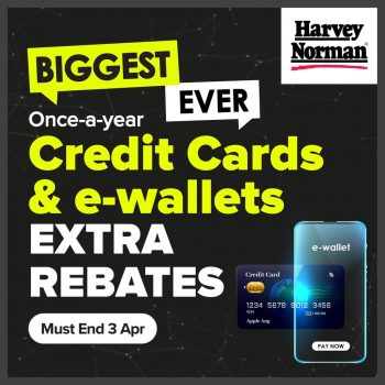 Harvey-Norman-Credit-Cards-e-wallets-Rebates-Promo-350x350 Now till 3 Apr 2023: Harvey Norman Credit Cards & e-wallets Rebates Promo