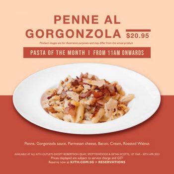 Kith-Cafe-Pasta-of-The-Month-Penne-Al-Gorgonzola-Promo-350x350 1 Mar-30 Apr 2023: Kith Cafe Pasta of The Month Penne Al Gorgonzola Promo