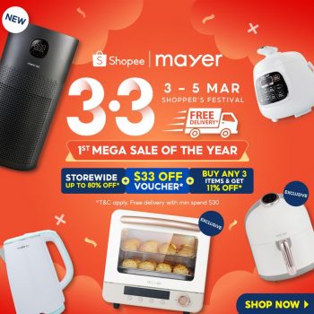 Mayer-Shopee-3.3-Mega-Sale-350x350 3-5 Mar 2023: Mayer Shopee 3.3 Mega Sale