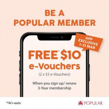 POPULAR-Sign-Up-Renew-Membership-Free-10-Vouchers-Promotion-350x350 1-31 Mar 2023: POPULAR Sign Up / Renew Membership Free $10 Vouchers Promotion