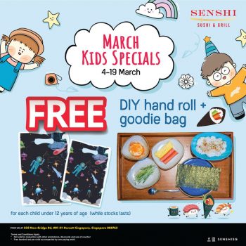 Senshi-Sushi-Grill-March-Kid-Special-350x350 4-19 Mar 2023: Senshi Sushi & Grill March Kid Special