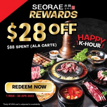 Seorae-Members-Happy-K-Hour-28-OFF-Promotion-350x350 1 Mar-30 Apr 2023: Seorae Members Happy K-Hour $28 OFF Promotion