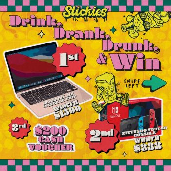 Stickies-Bar-Drink-Drank-Drunk-Win-Contest-350x350 1-31 Mar 2023: Stickies Bar Drink, Drank, Drunk & Win Contest