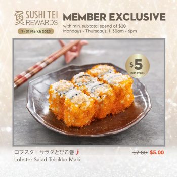 Sushi-Tei-Member-Exclusive-Deal-350x350 1-31 Mar 2023: Sushi Tei Member Exclusive Deal