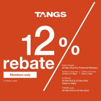 TANGS-12-Rebate-Days-Promotion-350x350 23-26 Mar 2023: TANGS 12% Rebate Days Promotion