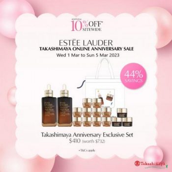 Takashimaya-1st-Online-Anniversary-Sale-Estee-Lauder-Promotion-350x350 1-5 Mar 2023: Takashimaya 1st Online Anniversary Sale Estée Lauder Promotion