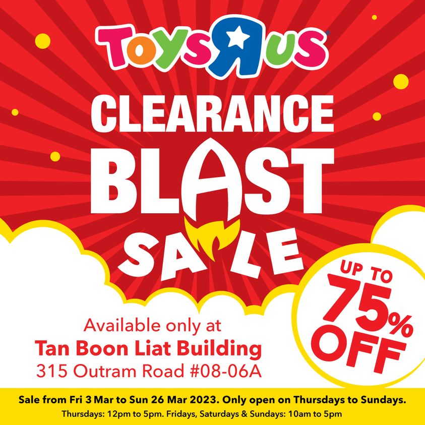 Toys R Us Clearance Blast Sale 