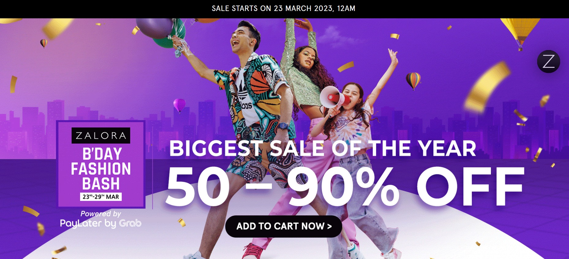 Zalora-Birthday-Deals-UP-TO-90-OFF-ZALORA-SG 23-29 Mar 2023: ZALORA B'Day Fashion Bash Warehouse Sale! Up to 90% OFF Islandwide Singapore