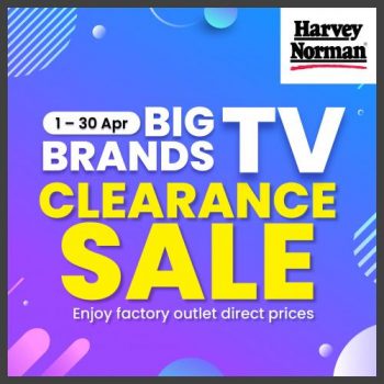 Harvey-Norman-Big-Brands-TV-Clearance-Sale-350x350 1-30 Apr 2023: Harvey Norman Big Brands TV Clearance Sale