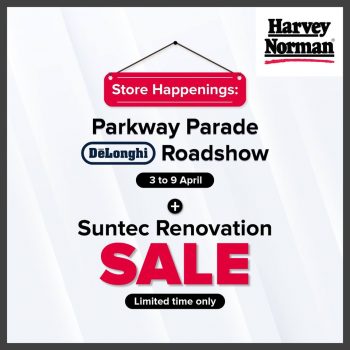 Harvey-Norman-DeLonghi-Roadshow-and-Suntec-Renovation-Sale-at-Parkway-Parade-350x350 3-9 Apr 2023: Harvey Norman De’Longhi Roadshow and Suntec Renovation Sale at Parkway Parade