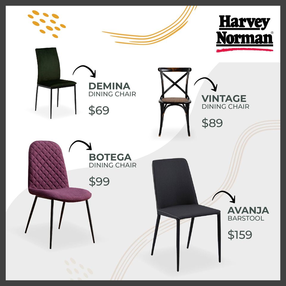 12 Apr 2023 Onward Harvey Norman Dining Chairs Under 200 Promo SG   Harvey Norman Dining Chairs Under 200 Promo 1 