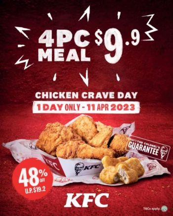 KFC-Chicken-Crave-Day-4pc-Meal-for-9.9-Promotion-350x437 11 Apr 2023: KFC Chicken Crave Day 4pc Meal for $9.9 Promotion