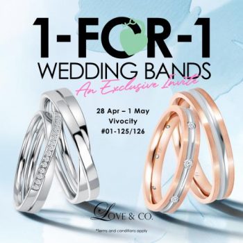 Love-Co-1-For-1-Wedding-Bands-Sale-at-VivoCity-350x350 28 Apr-1 May 2023: Love & Co 1-For-1 Wedding Bands Sale at VivoCity