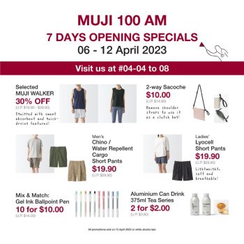 MUJI-100AM-Grand-Opening-Special-350x350 6-12 Apr 2023: MUJI 100AM Grand Opening Special