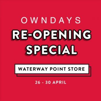 OWNDAYS-ReOpening-Promotion-at-Waterway-Point-350x350 26-30 APr 2023: OWNDAYS ReOpening Promotion at Waterway Point