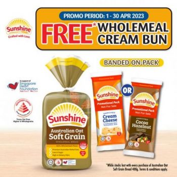 Sunshine-Bakeries-Free-Wholemeal-Cream-Bun-Promotion-350x350 1-30 Apr 2023: Sunshine Bakeries Free Wholemeal Cream Bun Promotion