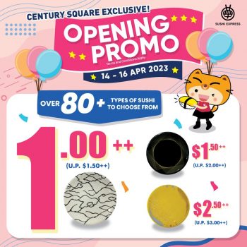 Sushi-Express-Opening-Promo-at-Century-Square-350x350 14-16 Apr 2023: Sushi Express Opening Promo at Century Square