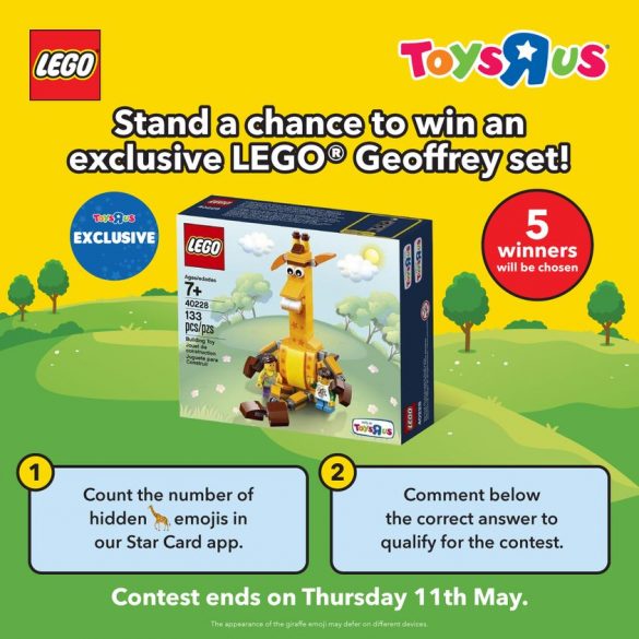 Now till 11 May 2023 Toys"R"Us Lego Contest