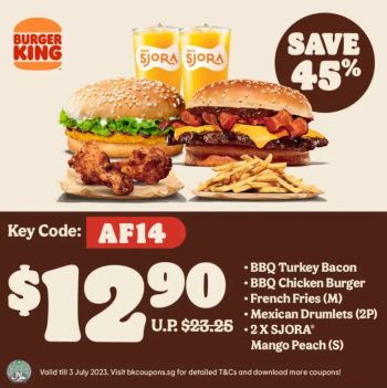 17-350x351 Now till 3 Jul 2023: Burger King 1 for 1 Coupons Promo