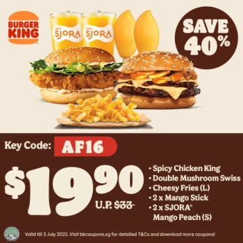 18-350x351 Now till 3 Jul 2023: Burger King 1 for 1 Coupons Promo
