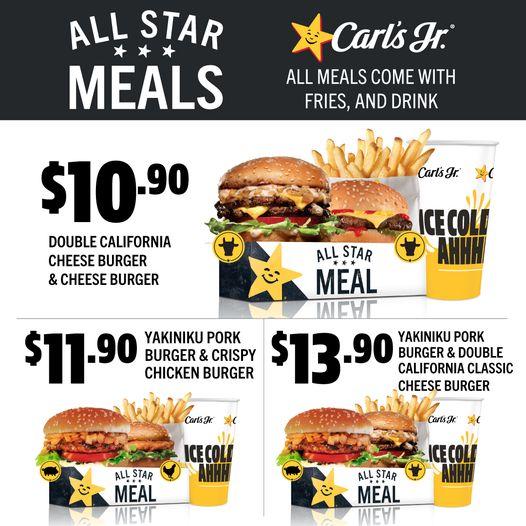 8 May 2023 Onward Carl's Jr. All Star Meals Promotion SG