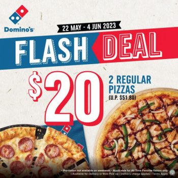 Dominos-Pizza-2-Regular-Pizzas-@-20-Promotion-350x350 22 May-4 Jun 2023: Domino's Pizza 2 Regular Pizzas @ $20 Promotion