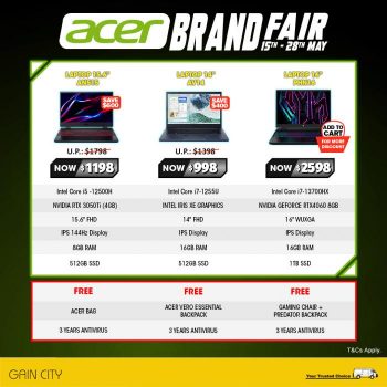 Gain-City-Acer-Brand-Fair-Sale-1-350x350 15-28 May 2023: Gain City Acer Brand Fair Sale