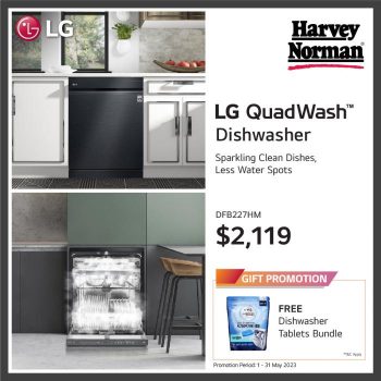 Harvey-Norman-LG-QuadWash-Dishwasher-Promo-350x350 Now till 31 May 2023: Harvey Norman LG QuadWash Dishwasher Promo