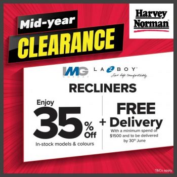Harvey-Norman-Recliners-Mid-Year-Clearance-Sale-350x350 Now till 30 Jun 2023: Harvey Norman Recliners Mid-Year Clearance Sale