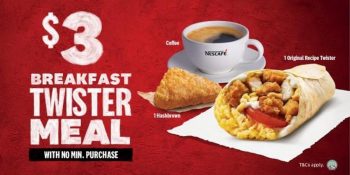 KFC-3-Breakfast-Twister-Meal-Promotion-with-Trust-Card-350x175 1-31 May 2023: KFC $3 Breakfast Twister Meal Promotion with Trust Card