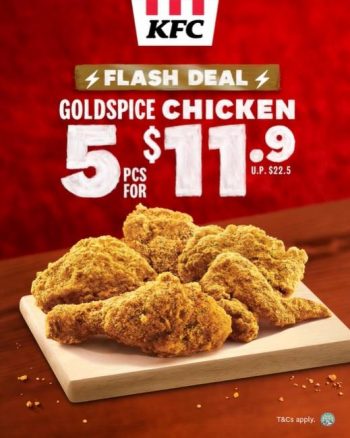 KFC-5pcs-GoldSpice-Chicken-for-11.90-Promotion-350x438 17-19 May 2023: KFC 5pcs GoldSpice Chicken for $11.90 Promotion