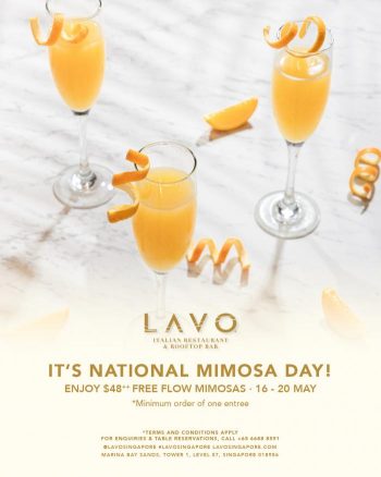 LAVO-National-Mimosa-Day-Free-Flow-Bottomless-Mimosa-Promotion-350x438 16-20 May 2023: LAVO National Mimosa Day Free-Flow Bottomless Mimosa Promotion
