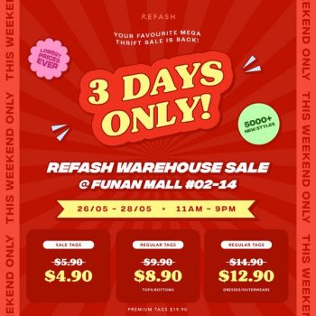 Refash-Warehouse-Sale-at-Funan-Mall-350x350 26-28 May 2023: Refash Warehouse Sale at Funan Mall
