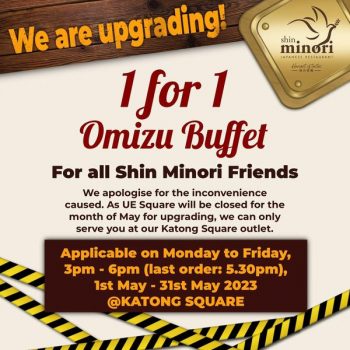 Shin-Minori-Japanese-Restaurant-1-for-1-Omizu-Buffet-E-Vouchers-350x350 1-31 May 2023: Shin Minori Japanese Restaurant 1 for 1 Omizu Buffet E-Vouchers