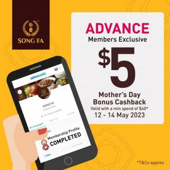 Song-Fa-5-Mothers-Day-Bonus-Cashback-Promotion-350x350 12-14 May 2023: Song Fa $5 Mother's Day Bonus Cashback Promotion
