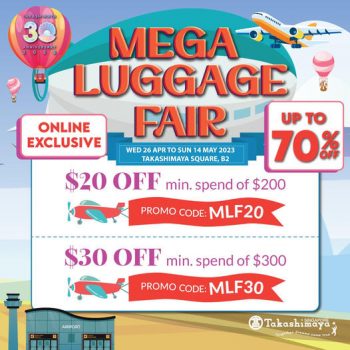 Takashimaya-Mega-Luggage-Fair-12-350x350 Now till 14 May 2023: Takashimaya Mega Luggage Fair