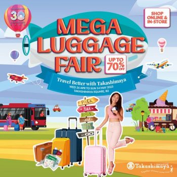 Takashimaya-Mega-Luggage-Fair-350x350 Now till 14 May 2023: Takashimaya Mega Luggage Fair