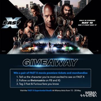 Wisma-Atria-FAST-X-Giveaway-350x350 Now till  9 May 2023: Wisma Atria FAST X Giveaway