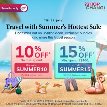 iShopChangi-Travel-with-Summers-Hottest-Sale-350x350 Now till 31 Jul 2023: iShopChangi Travel with Summer's Hottest Sale