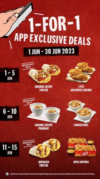 2-1-350x624 Now till 10 Jun 2023: KFC 1 for 1 Deals