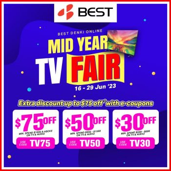 BEST-Denki-Online-Mid-Year-TV-Fair-Promotion-350x350 16-29 Jun 2023: BEST Denki Online Mid Year TV Fair Promotion