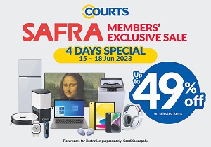 COURTS-Safra-Members-Exclusive-Deal 15-18 Jun 2023: COURTS Safra Members Exclusive Deal