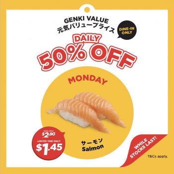 Genki-Sushi-50-off-Promo-350x350 Now till 9 Jul 2023: Genki Sushi 50% off Promo