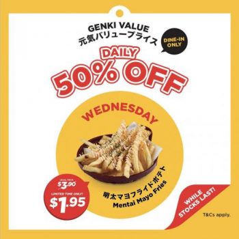 Genki-Sushi-Mentai-Mayo-Fries-50-OFF-Promotion-350x350 Now till 9 Jul 2023: Genki Sushi Mentai Mayo Fries 50% OFF Promotion