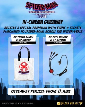 Golden-Village-Spider-Man-Across-The-Spider-Verse-FREE-Tote-Bag-or-USB-Cable-Promotion-350x438 8 Jun 2023 Onward: Golden Village Spider-Man: Across The Spider-Verse FREE Tote Bag or USB Cable Promotion