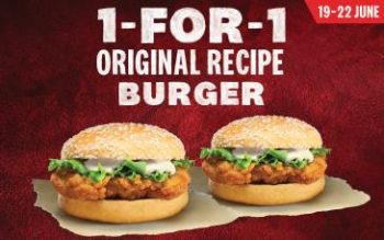 KFC-1-for-1-Burger-Deals-Promotion-1-350x219 19-22 Jun 2023: KFC 1-for-1 Burger Deals Promotion