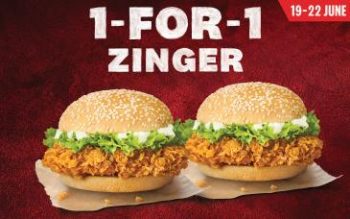 KFC-1-for-1-Burger-Deals-Promotion-350x219 19-22 Jun 2023: KFC 1-for-1 Burger Deals Promotion